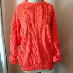 Steel Sport Oversized Peach Sweater Size S